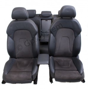 Orgineel Audi A4 8K SOPRT LEER ALCANTARA interieur zwart VOOL ELEC. STOEL VERW.