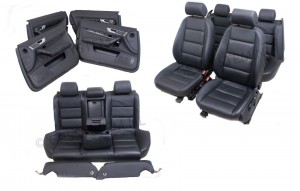 ORIGINELE Audi A6 4F LEER interieur complete set/zwart