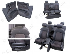 Orgineel Audi Q7 SPORT LEER /ALCANTARA MY sets interieur COMPLEET model 2011
