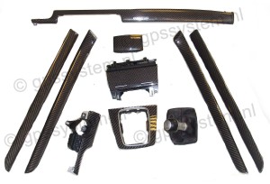 Orginele Audi RS4/S4 interieurlijsten, carbon inleg sierlijsten compleet Audi A4/8E 